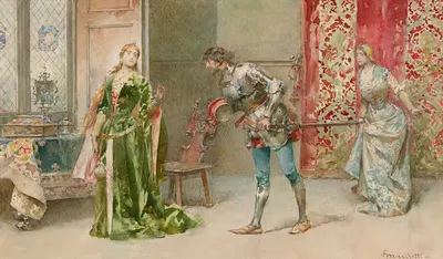 Othello, Act 3, scene 4, 'How now good Cassio! what's the news with you' by Ludovico Marchetti — digital art print download