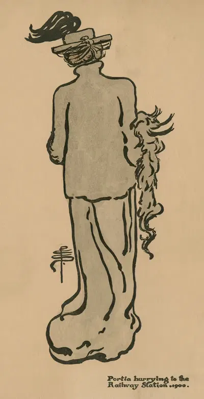 Портия спешит на железнодорожную станцию by Памела Колман Смит, 1900 — digital art print download