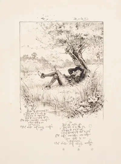 Как вам угодно, песня; Под зелёным деревом by Поль Харди, 1888 — digital art print download
