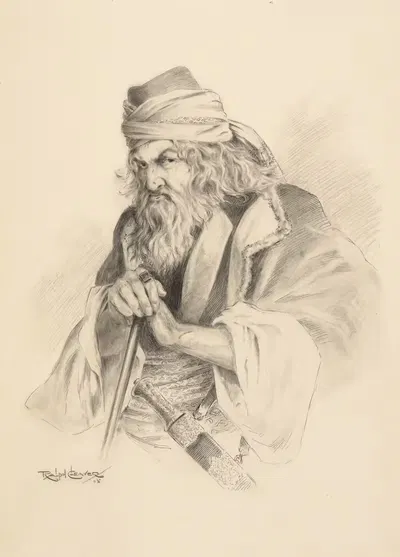 Торговец Венеции, г-н Артур Буршир в роли Шейлока by Ральф Кливер, 1905 — digital art print download