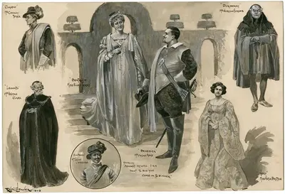 'Много шума из ничего', Императорский театр by Ральф Кливер, 1903 — digital art print download