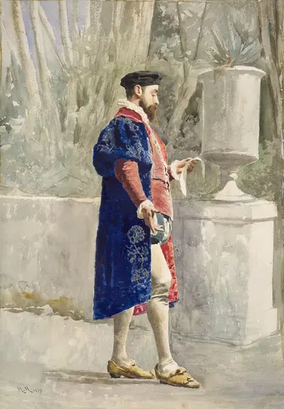 Мальволио by Сэр Хьюберт фон Херкомер, 1879 — digital art print download
