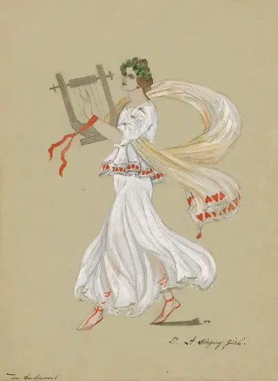 Зимняя сказка; Песня девушки by Том Хеслвуд, 1904 — digital art print download