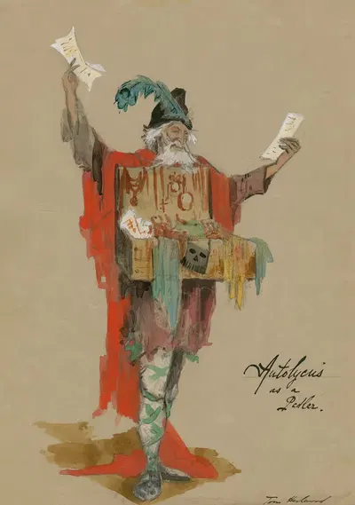 The Winter's Tale; Autolycus as a peddler by Tom Heslewood, 1904 — digital art print download
