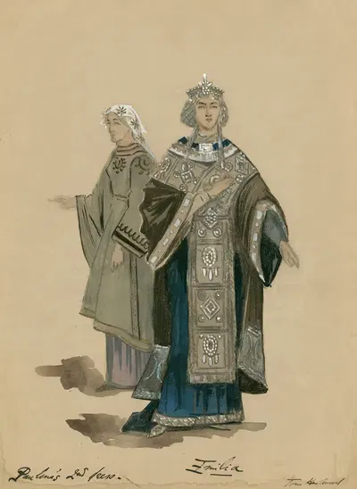 Зимняя сказка; Полина, Эмилия by Том Хеслвуд, 1904 — digital art print download