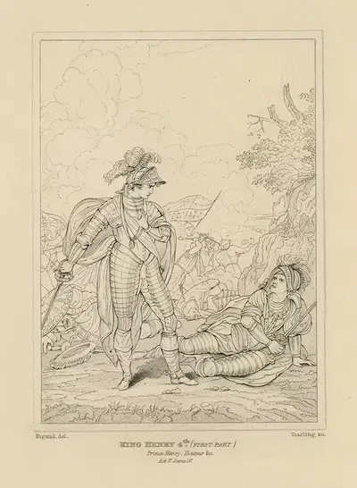 King Henry 4th (first part) Prince Henry, Hotspur &c, Act V, scene iv by William Francis Starling — digital art print…