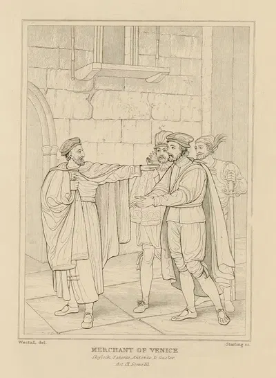 Merchant of Venice, act 3, scene 3 by William Francis Starling — digital art print download