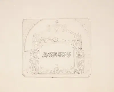 Гамлет [титульная страница] by Уильям М. Андерсон, 1848 — digital art print download