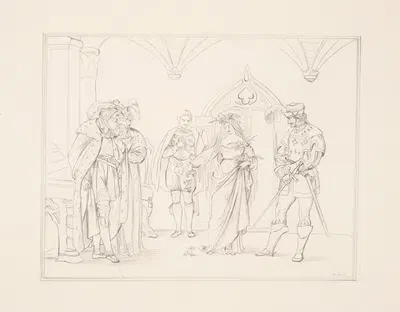 Оф; 'Где же прекрасное величие Дании' [Гамлет], акт IV, сцена 5 by Уильям М. Андерсон, 1848 — digital art print download