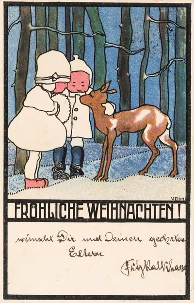 Nr. 877: Новогодняя открытка by Антон Велим, 1912 — digital art print download