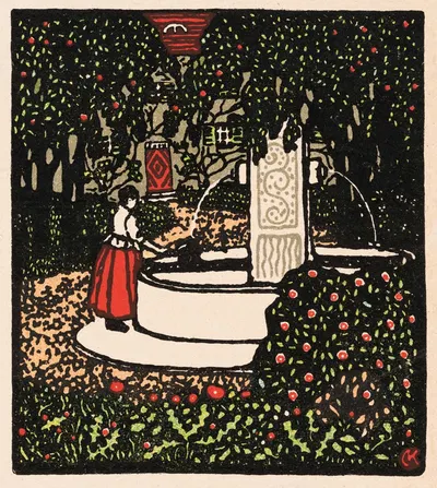 Nr. 254: Женщина у колодца by Карл Кренек, 1909 — digital art print download