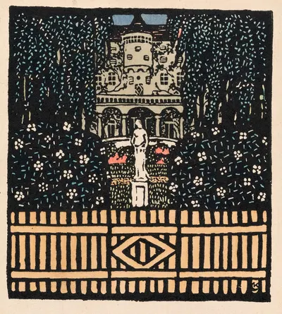 Nr. 258: Eingang in einen Villengarten by Carl Krenek, 1909 — digital art print download