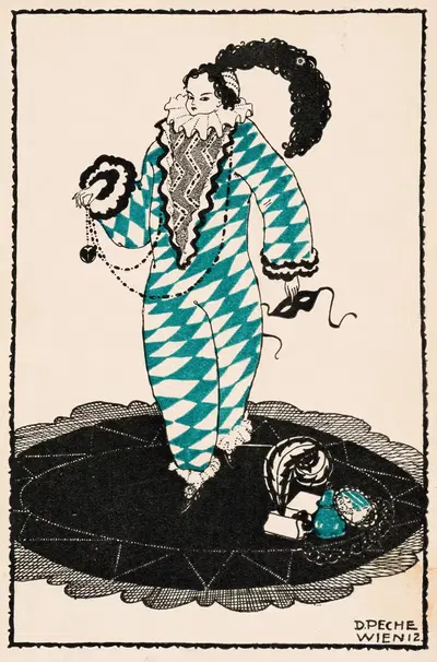 № 625: Арлекин by Дагоберт Пеше, 1912 — digital art print download