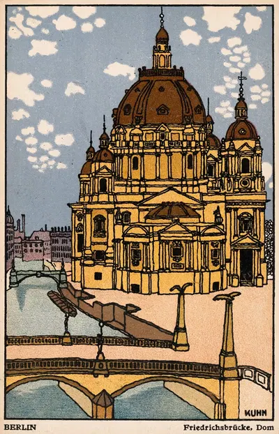 № 449: Берлин, Фридрихсбрюке, Собор by Франц Бернхард Кун, 1911 — digital art print download