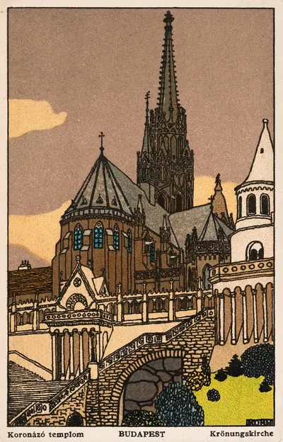 № 466: Будапешт, Церковь коронации by Франц Бернхард Кун, 1911 — digital art print download