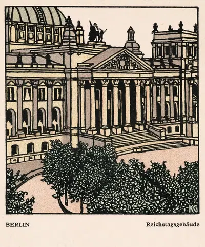 № 438: Берлин, здание Рейхстага by Густав Кальхаммер, 1911 — digital art print download