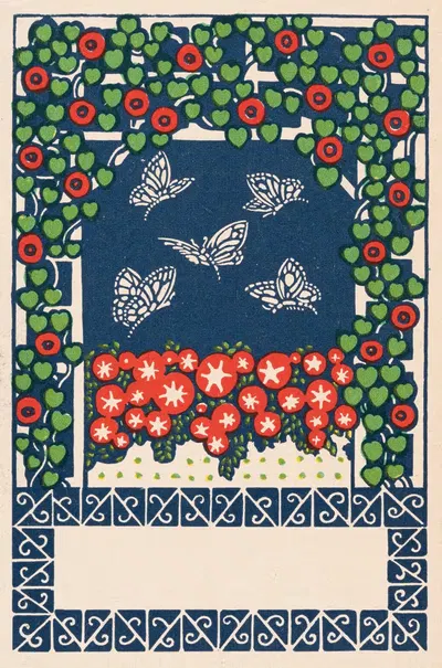 № 45: Бабочки и цветы by Густав Кальхаммер, 1907 — digital art print download