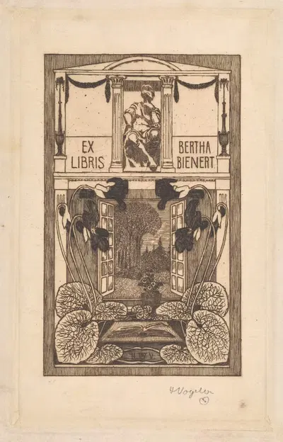Экслибрис Берты Бенерт by Генрих Фогелер, 1901 — digital art print download