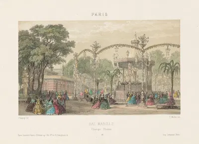 Бал Мабиль by Имп. Лемерсье и Ко, 1860 — digital art print download