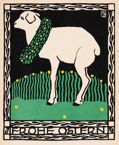 Nr. 141: Пасхальная открытка by Йозеф фон Дивеки, 1908 — digital art print download