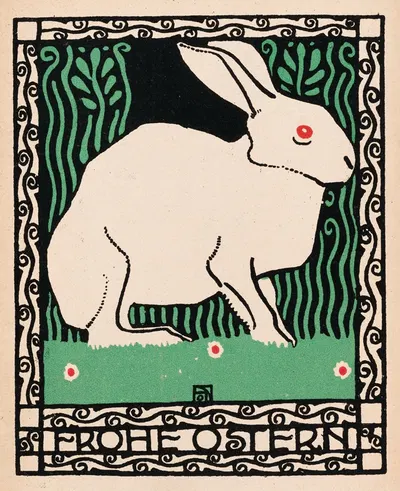 № 142: Пасхальная открытка by Йозеф фон Дивеки, 1908 — digital art print download