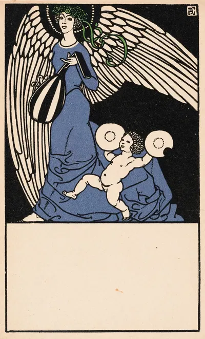 № 161: Пасхальная открытка by Йозеф фон Дивеки, 1908 — digital art print download