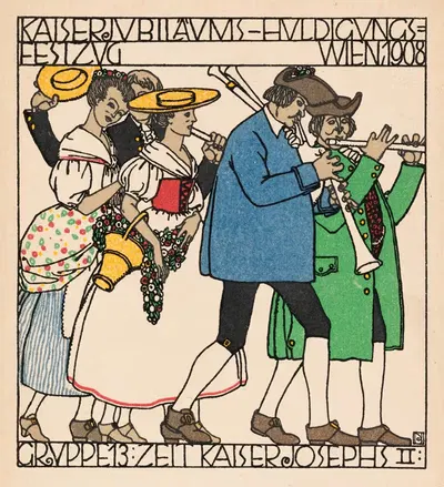 Nr. 169: Парад в честь юбилея кайзера Вена 1908, группа 13: Время кайзера Иосифа II by Йозеф фон Дивеки, 1908 — digital art…