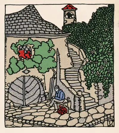 Nr. 192: Пасхальная открытка by Йозеф фон Дивеки, 1909 — digital art print download