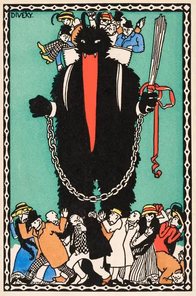 № 247: Карта Крампуса by Йозеф фон Дивеки, 1909 — digital art print download