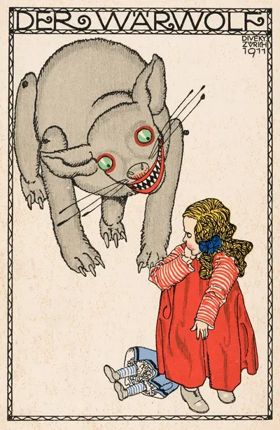 № 497: 'Вервольф' by Йозеф фон Дивеки, 1911 — digital art print download