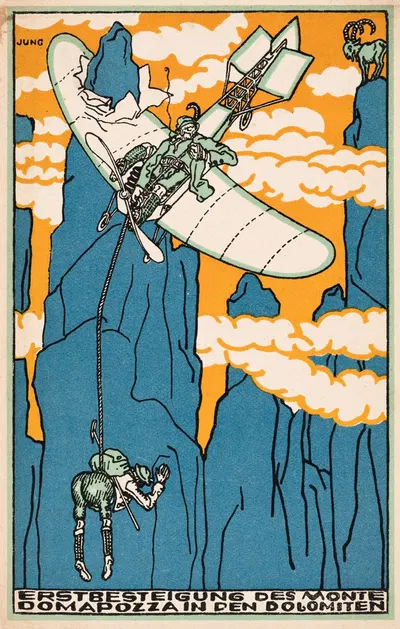 Nr. 343: Первое восхождение на Монте Домапозца в Доломитах by Мориц Юнг, 1911 — digital art print download