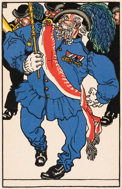 Nr. 507: Старик в униформе by Мориц Юнг, 1911 — digital art print download