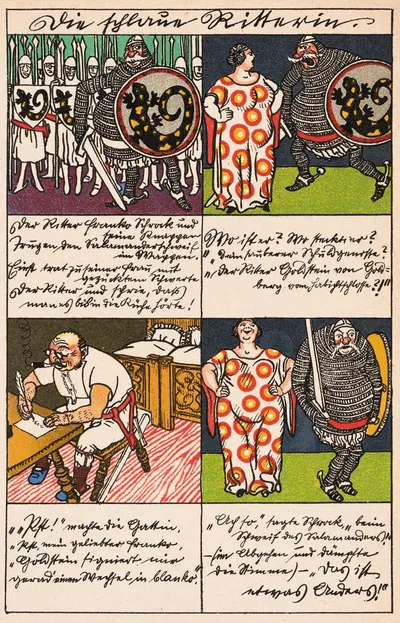 Nr. 514: Хитрая рыцарь by Мориц Юнг, 1911 — digital art print download