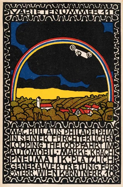 № 93: Мак Булл из Филадельфии в его ужасной аттракционе с петлями by Мориц Юнг, 1907 — digital art print download
