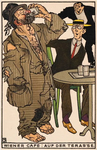 Венское кафе: На террасе by Мориц Юнг, 1911 — digital art print download