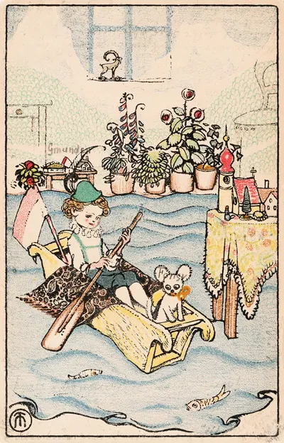 Nr. 334: Kinderträume: 1. Lustige Seefahrt by Richard Teschner, 1911 — digital art print download