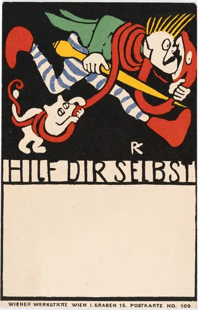 Nr. 109: Hilf dir selbst by Rudolf Kalvach, 1907 — digital art print download