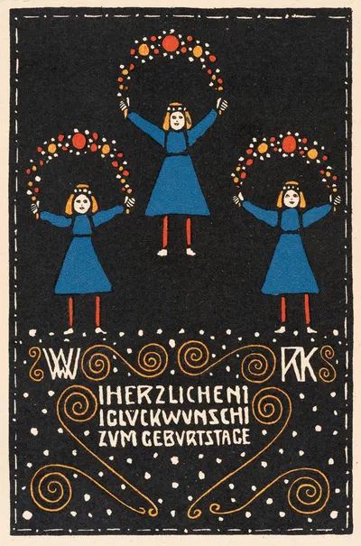 № 27: Открытка на день рождения by Рудольф Кальвах, 1907 — digital art print download