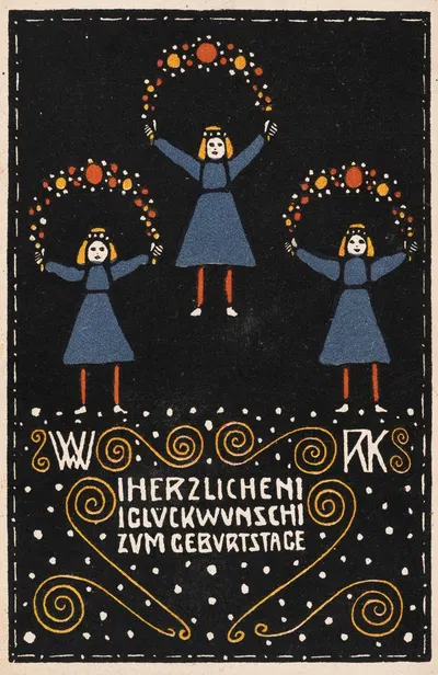 Nr. 27: Открытка на день рождения by Рудольф Кальвах, 1907 — digital art print download