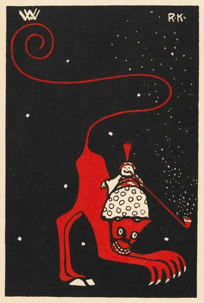 № 33: Шутливая открытка by Рудольф Кальвах, 1907 — digital art print download