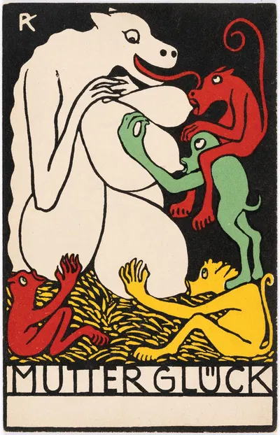 Nr. 99: Счастье материнства by Рудольф Кальвах, 1907 — digital art print download