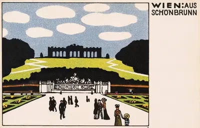 Nr. 133: Вена, из Шёнбрунна by Урбан Янке, 1908 — digital art print download