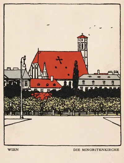 Nr. 134: Вена, Миноритская церковь by Урбан Янке, 1908 — digital art print download