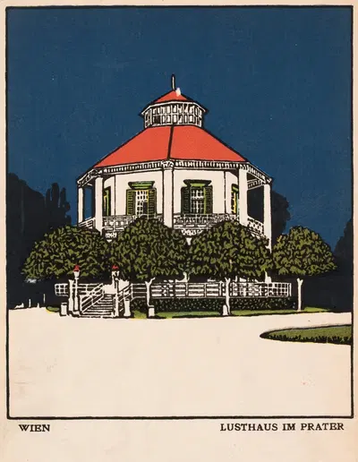 № 135: Вена: Лустхаус в Пратере by Урбан Янке, 1908 — digital art print download