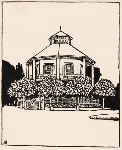 Nr. 135: Вена: Лустхаус в Пратере by Урбан Янке, 1908 — digital art print download
