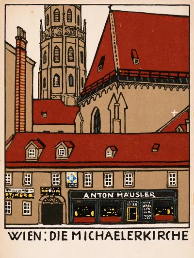 № 140: Вена: Церковь Михаила by Урбан Янке, 1908 — digital art print download