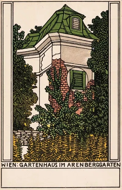 № 291: Вена: Садовый дом в Аренбергском саду by Урбан Янке, 1910 — digital art print download