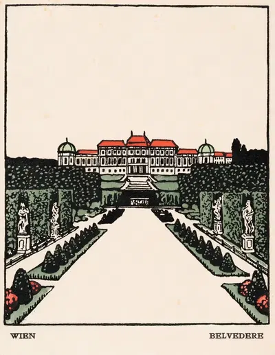 Nr. 36: Вена, Белведер by Урбан Янке, 1908 — digital art print download