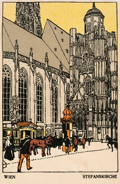 № 7: Вена, собор Святого Стефана by Урбан Янке, 1910 — digital art print download