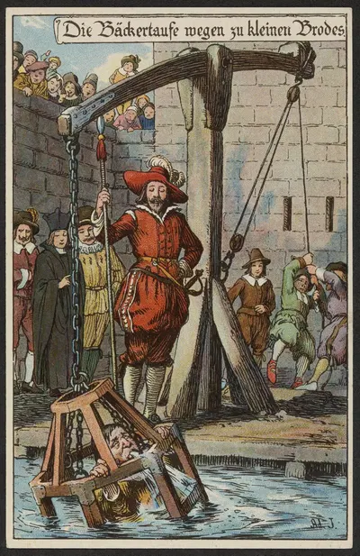 Die Bäckertaufe wegen zu kleinen Brodes. by Adolf Jodolfi — digital art print download